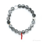 Tourmalinated Quartz Bead Bracelet from Brazil | Venusrox