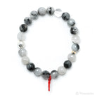 Tourmalinated Quartz Bead Bracelet from Brazil | Venusrox