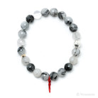 Tourmalinated Quartz Bead Bracelet from Brazil | Venusrox