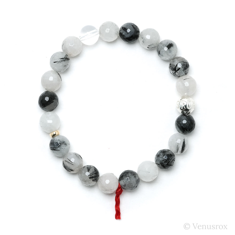 Tourmalinated Quartz Bead Bracelet from Brazil | Venusrox