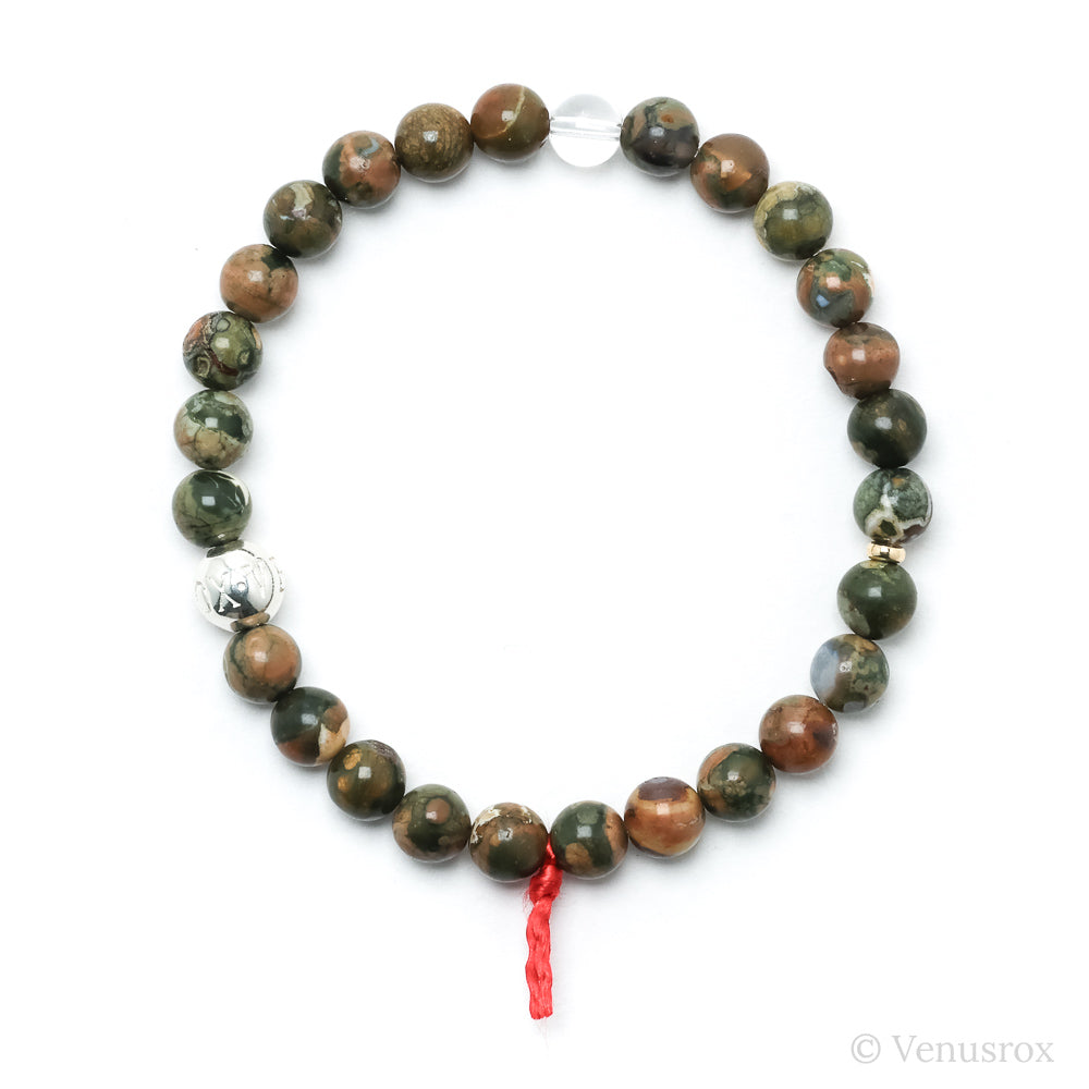 Rhyolite (Rainforest Jasper) Bead Bracelet from Australia | Venusrox