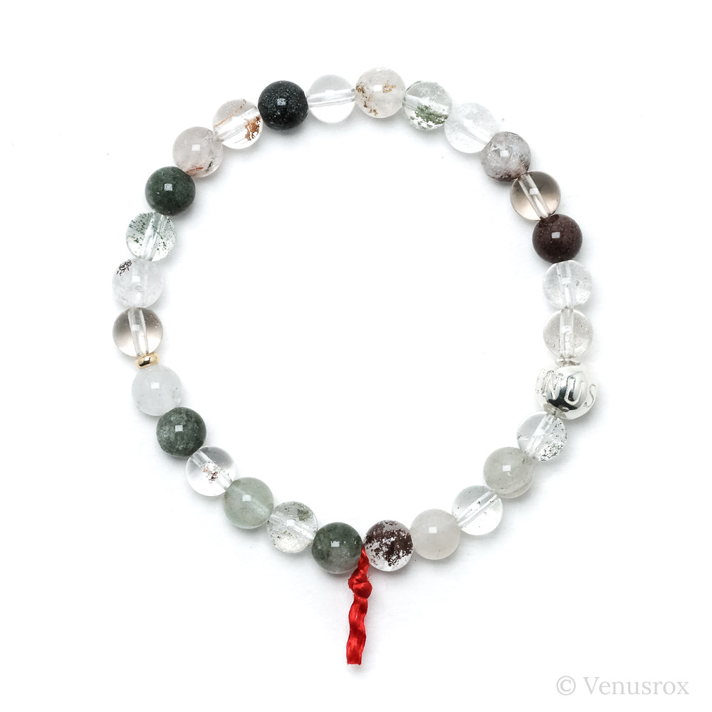 Chlorite/Lodalite Quartz Bead Bracelet from Brazil | Venusrox
