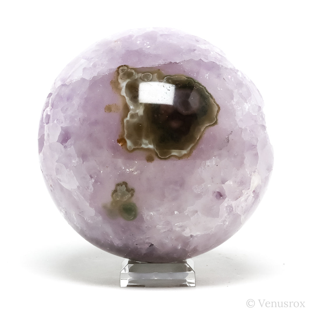 Amethyst with Clear Quartz & Agate Geode Sphere from Brazil  | Venusrox