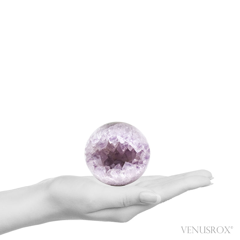 Amethyst with Clear Quartz & Agate Geode Sphere from Brazil  | Venusrox