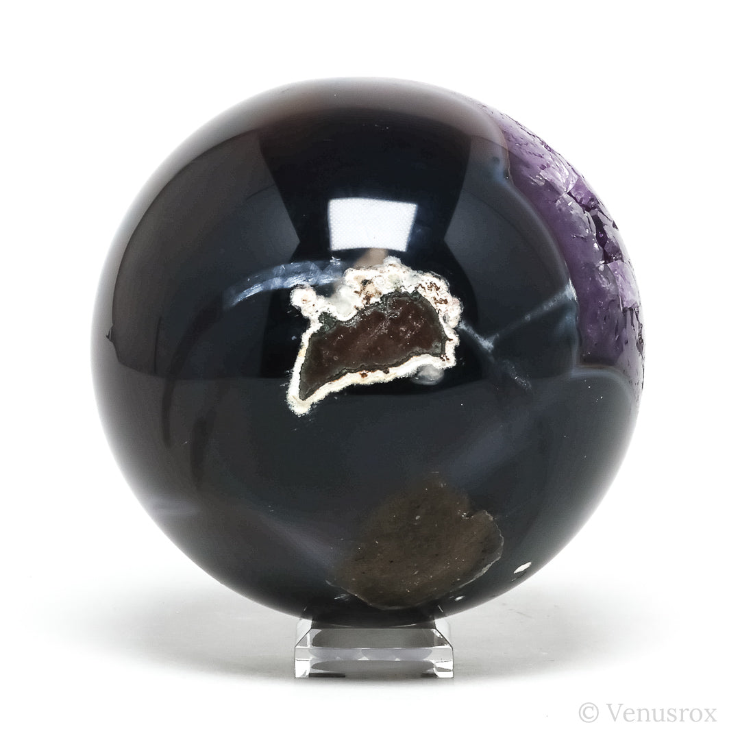 Amethyst with Agate Geode Sphere from Brazil | Venusrox