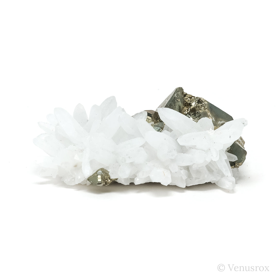 Pyrite with Quartz Natural Cluster from the Huanzala Mine, Huallanca District, Huánuco Department, Peru | Venusrox