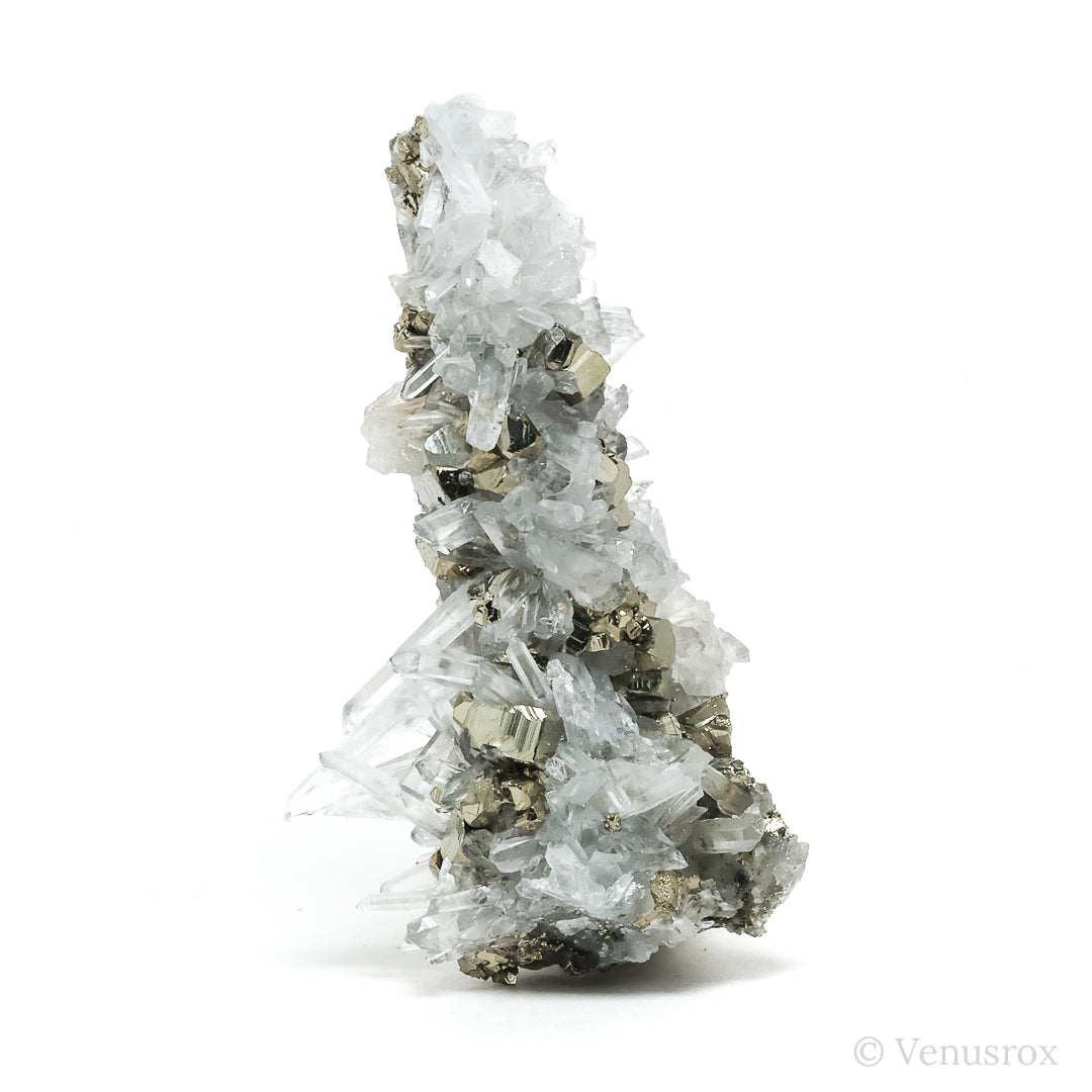 Pyrite with Quartz Natural Cluster from the Huanzala Mine, Huallanca District, Huánuco Department, Peru | Venusrox