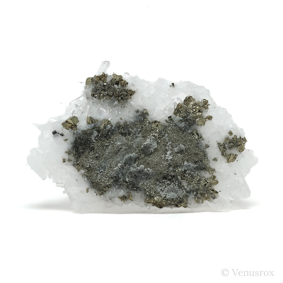 Pyrite with Quartz Natural Cluster from the Huanzala Mine, Huallanca District, Huánuco Department, Peru | Venusrox