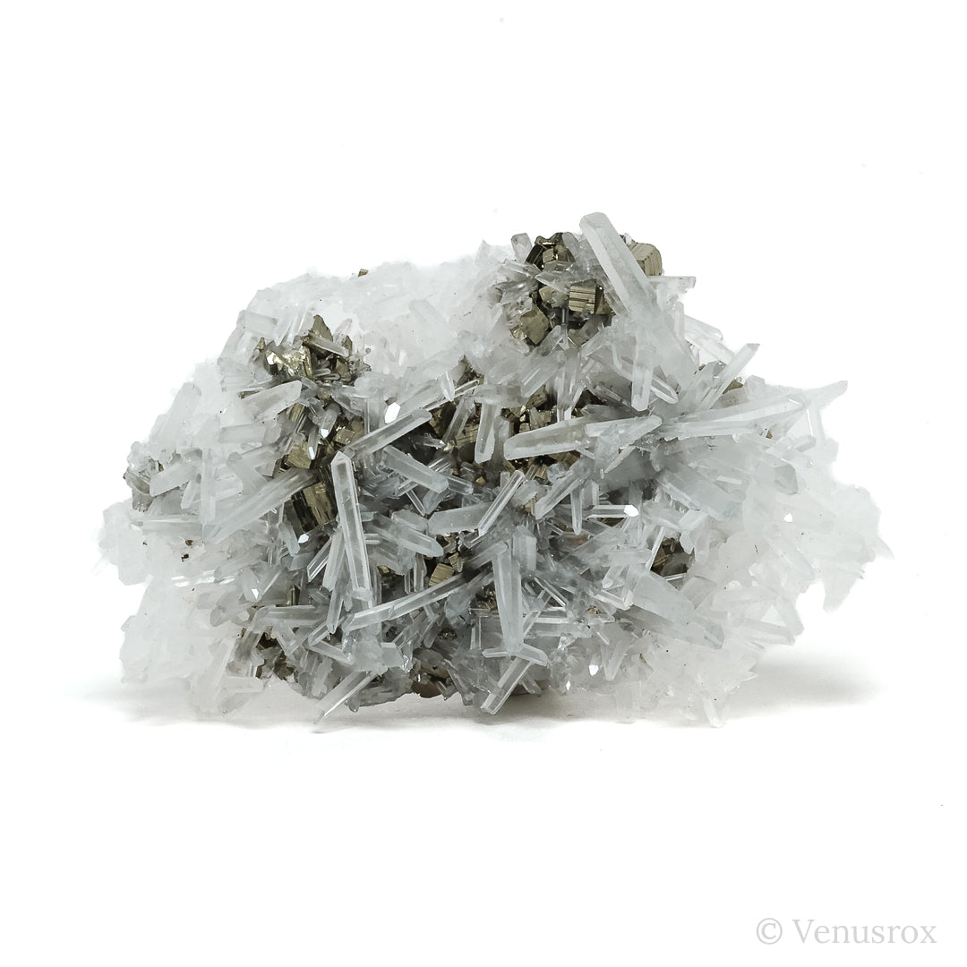 Pyrite with Quartz Natural Cluster from the Huanzala Mine, Huallanca District, Huánuco Department, Peru | Venusrox