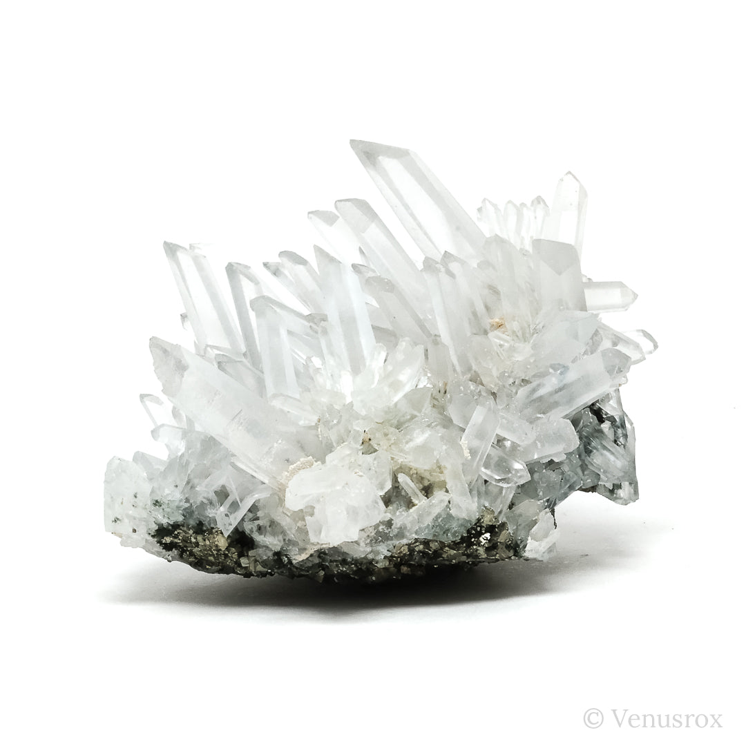 Pyrite with Quartz Natural Cluster from the Huanzala Mine, Huallanca District, Huánuco Department, Peru | Venusrox