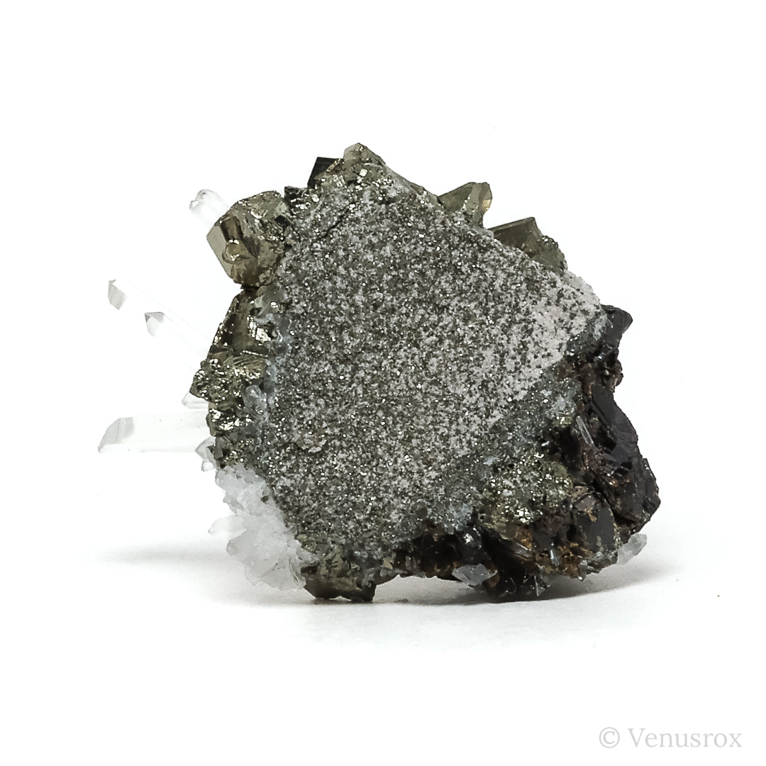 Pyrite with Quartz & Sphalerite Natural Cluster from the Huanzala Mine, Huallanca District, Huanuco Department, Peru | Venusrox