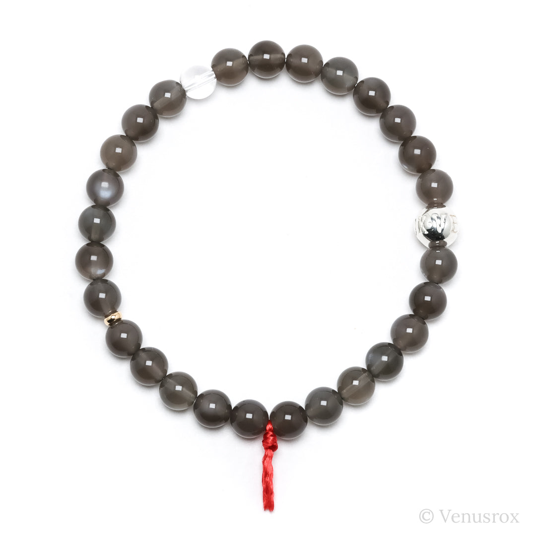 Black Moonstone Bead Bracelet from India | Venusrox