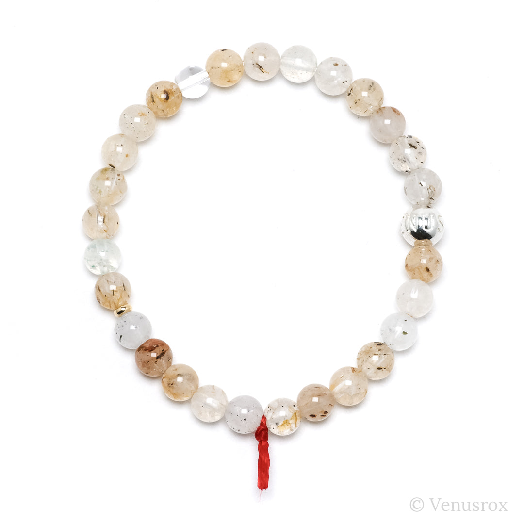 Mica in Quartz Bead Bracelet from Madagascar | Venusrox