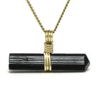 Black Tourmaline Natural Double Terminated Crystal Pendant from Brazil | Venusrox