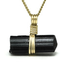 Black Tourmaline Natural Double Terminated Crystal Pendant from Brazil | Venusrox