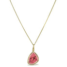 Pink Tourmaline Polished Slice Pendant from the Malkhan Pegmatite Field, Krasnyi Chikoy, Chitinskaya Oblast, Transbaikal, Eastern Siberia, Russia | Venusrox