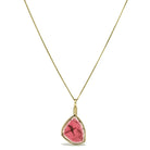 Pink Tourmaline Polished Slice Pendant from the Malkhan Pegmatite Field, Krasnyi Chikoy, Chitinskaya Oblast, Transbaikal, Eastern Siberia, Russia | Venusrox