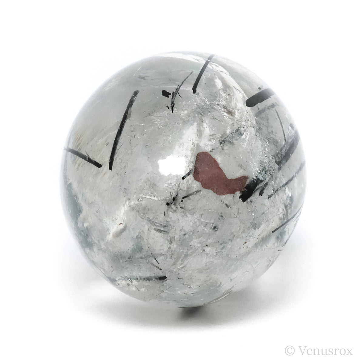 Tourmalinated Quartz Polished Crystal from Brazil | Venusrox