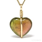 Pink & Green Tourmaline Polished Heart from Brazil | Venusrox