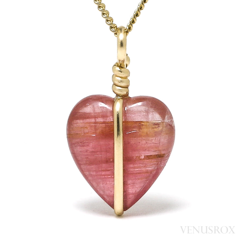 Pink Tourmaline Heart Pendant from Brazil | Venusrox