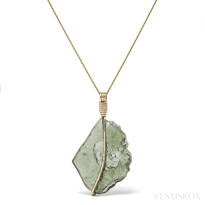 Natural Moldavite Crystal Pendant from Chlum, Czech Republic | Venusrox