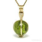 Peridot Polished Sphere Pendant from the Kaghan Valley, Pakistan | Venusrox