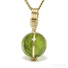 Peridot Polished Sphere Pendant from the Kaghan Valley, Pakistan | Venusrox