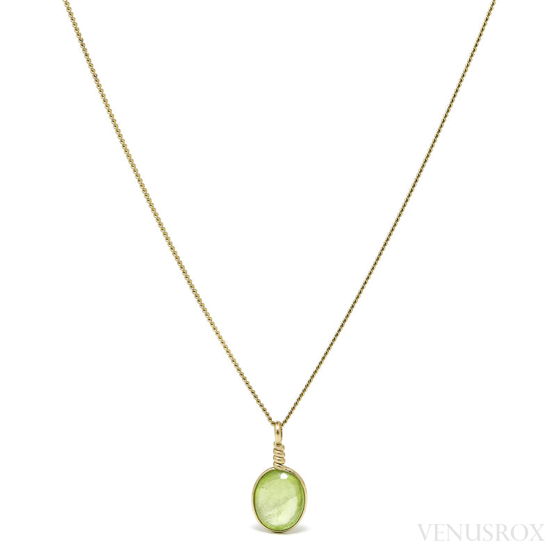 Peridot Polished Crystal Pendant from the Kaghan Valley, Pakistan | Venusrox