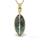 Fluorite/Galena Polished Crystal Pendant from Diana Maria Mine, England | Venusrox