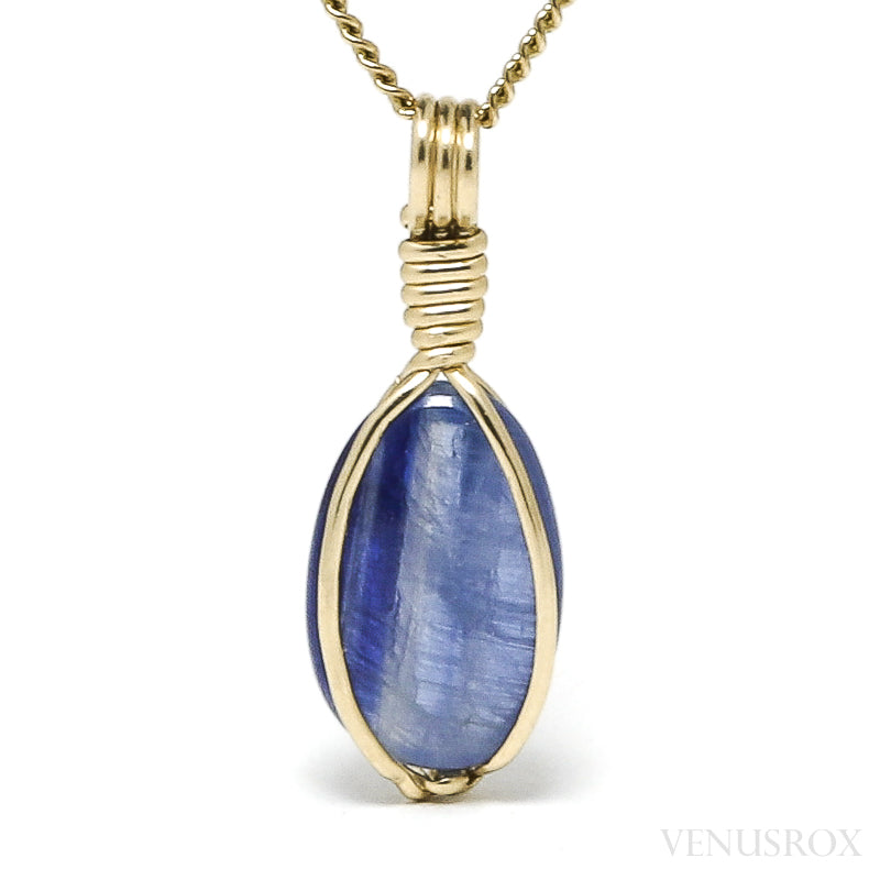 Blue Kyanite Polished Crystal Pendant from Nepal | Venusrox
