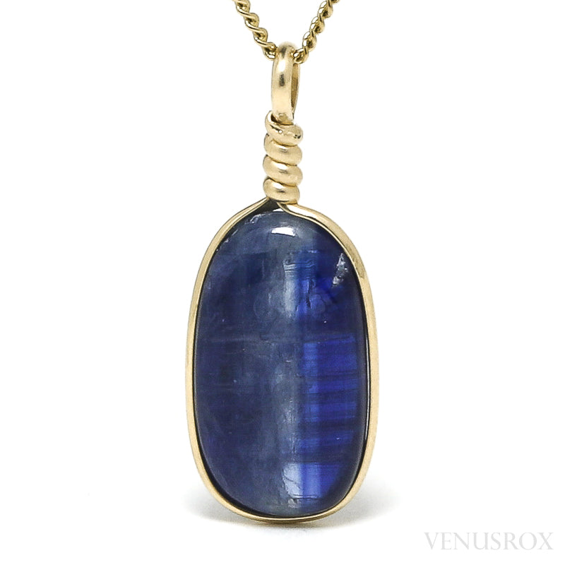Blue Kyanite Polished Crystal Pendant from Nepal | Venusrox