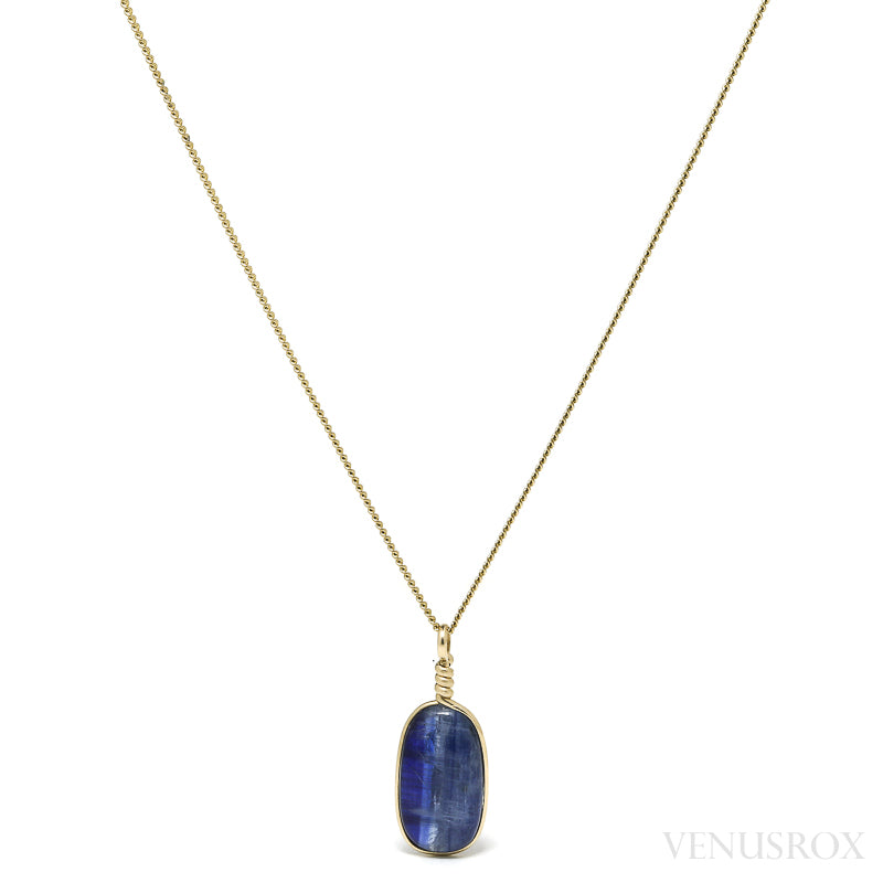 Blue Kyanite Polished Crystal Pendant from Nepal | Venusrox