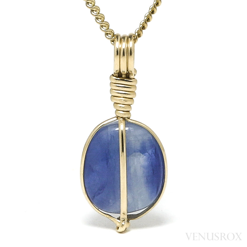 Blue Kyanite Polished Crystal Pendant from Nepal | Venusrox