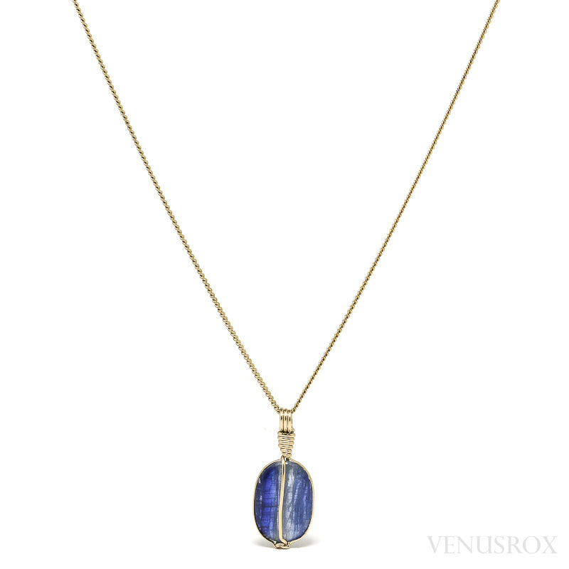 Blue Kyanite Polished Crystal Pendant from Nepal | Venusrox