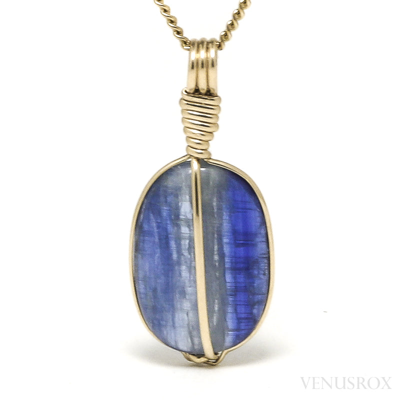 Blue Kyanite Polished Crystal Pendant from Nepal | Venusrox