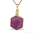 Ruby Polished Crystal Pendant from India | Venusrox