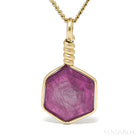 Ruby Polished Crystal Pendant from India | Venusrox