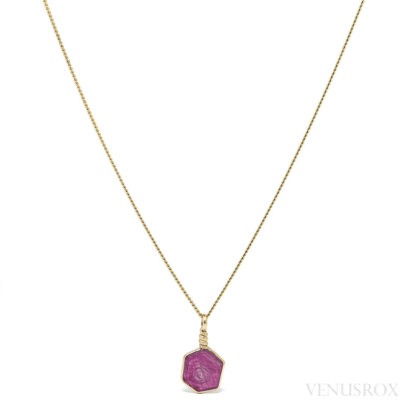 Ruby Polished Crystal Pendant from India | Venusrox