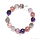 Amethyst with Clear Quartz, Hematite & Goethite Bracelet from Brazil | Venusrox
