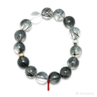 Tourmalinated Quartz Bead Bracelet from Brazil | Venusrox