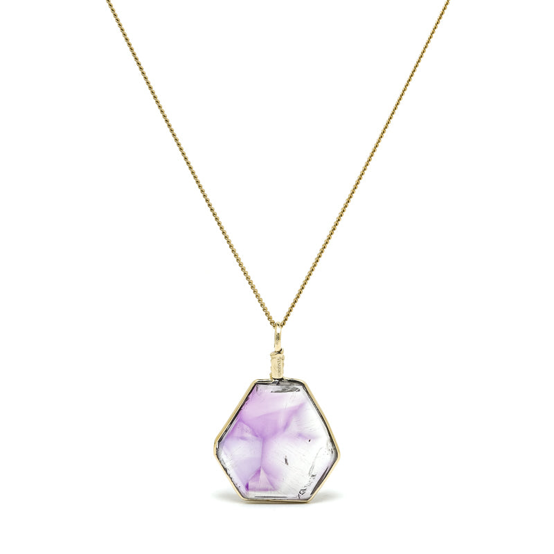 Brandberg Amethyst Quartz Polished Slice Pendant | Venusrox