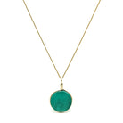 Malachite Polished Crystal Pendant with 9Kt Gold | Venusrox