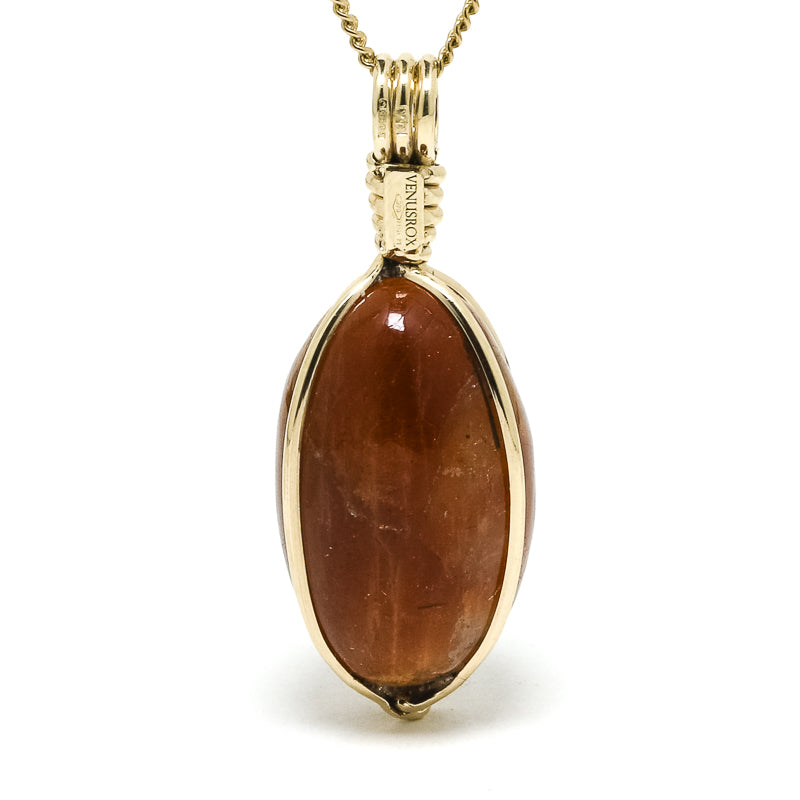 Sunstone Polished Crystal Pendant from India | Venusrox