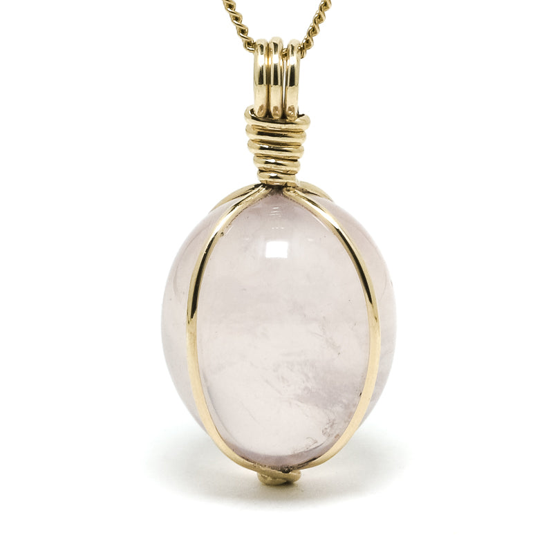 Star Rose Quartz Polished Crystal Pendant from Madagascar | Venusrox