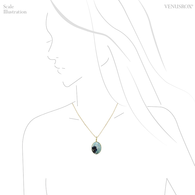 Afghanite with Pyrite Polished Crystal Pendant from Afghanistan | Venusrox