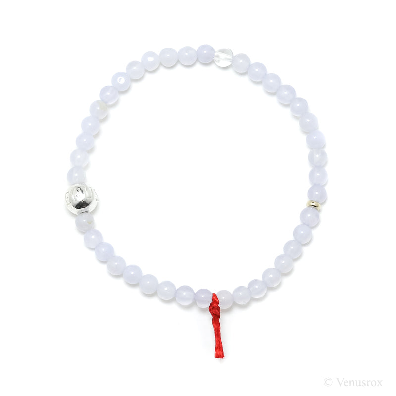 Blue Chalcedony Bead Bracelet from Malawi | Venusrox