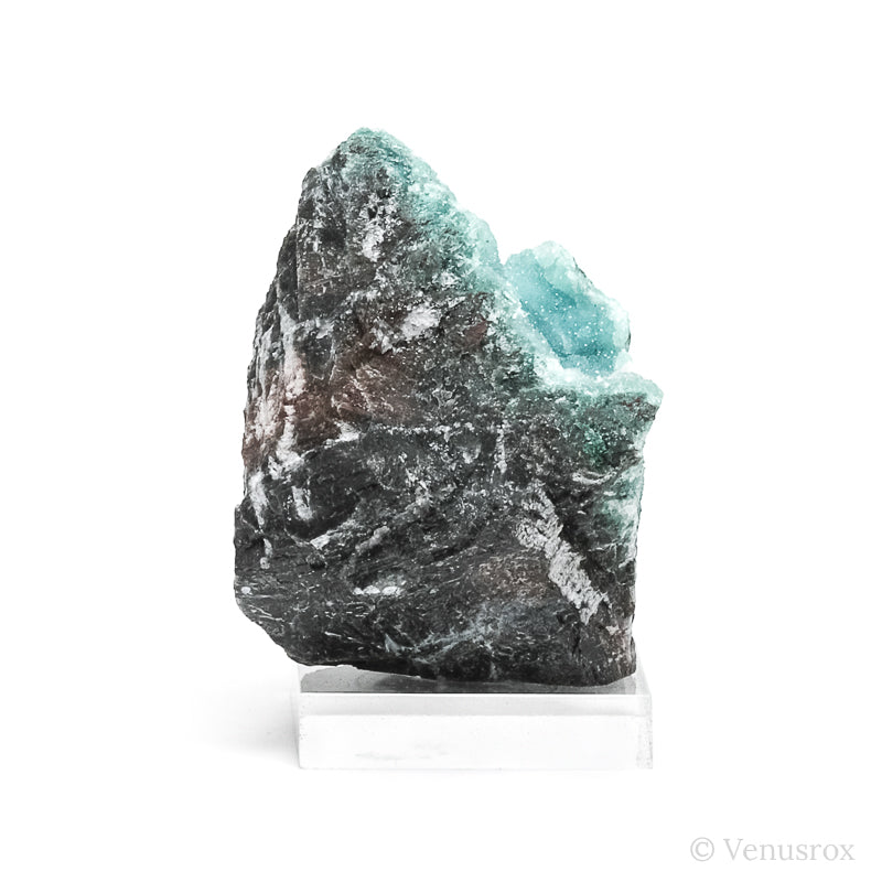 Chrysocolla with Clear Quartz on Matrix Natural Crystal | Venusrox