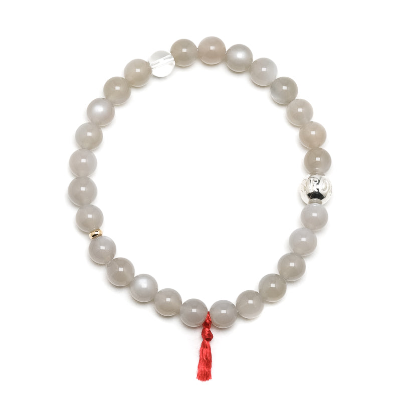 Grey Moonstone Bead Bracelet from India | Venusrox