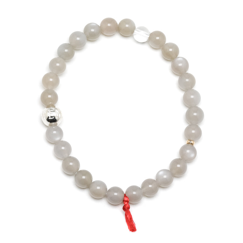 Grey Moonstone Bead Bracelet from India | Venusrox