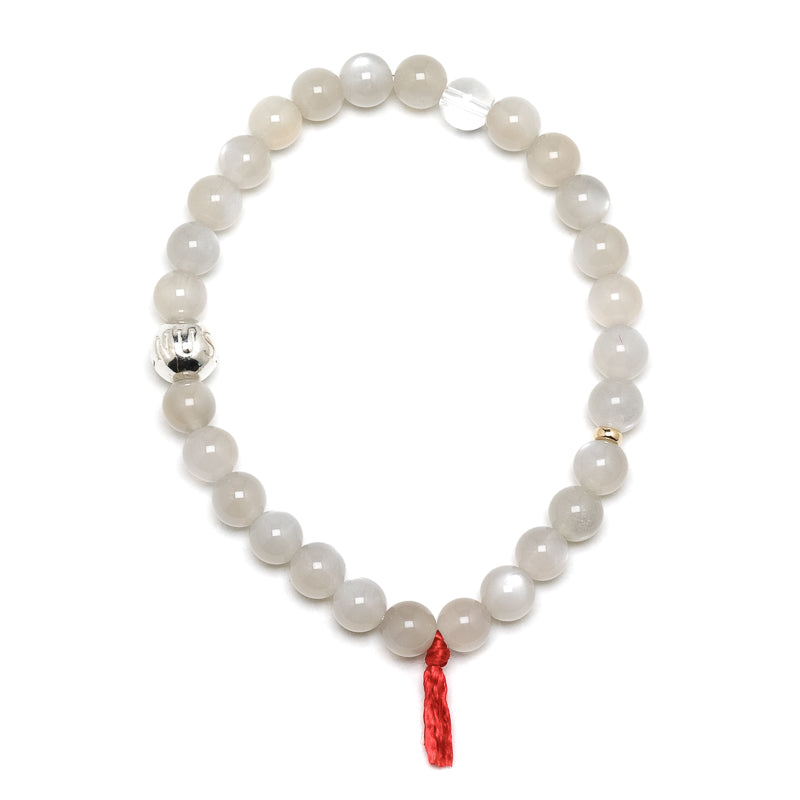 Grey Moonstone Bead Bracelet from India | Venusrox